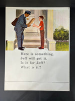 Lot of 5 Vintage Educational School Poster Marie Mike and Jeff