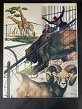 Lot of 3 Vintage Educational School Poster Marie Mike and Jeff - ZOO