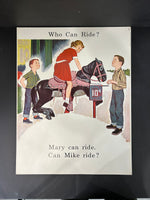 Lot of 5 Vintage Educational School Poster Marie Mike and Jeff