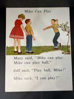 Lot of 5 Vintage Educational School Poster Marie Mike and Jeff