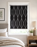 Blackout Printed Roller Blind - Black 55''x77'' - Lauren Taylor