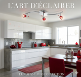 Eurofase 12400-010 MIR Rail à 3 lumières, chrome-rouge cerise