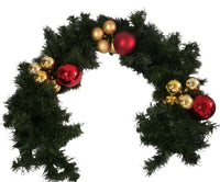 3 Feet Tradionnal Red and Gold Bauble Christmas Garland