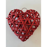 Lot of 6 Hanging Metal Mesh Wire Valentine's Heart-The Liquidation Club