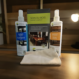 Wood Furniture Care- Complete Kit, Cleaner, Polish, Flannel Cloth Biodegradable