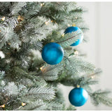 Blue/Turquoise Pearly Shatterproof Christmas Ball Ornements - 50ct-The Liquidation Club
