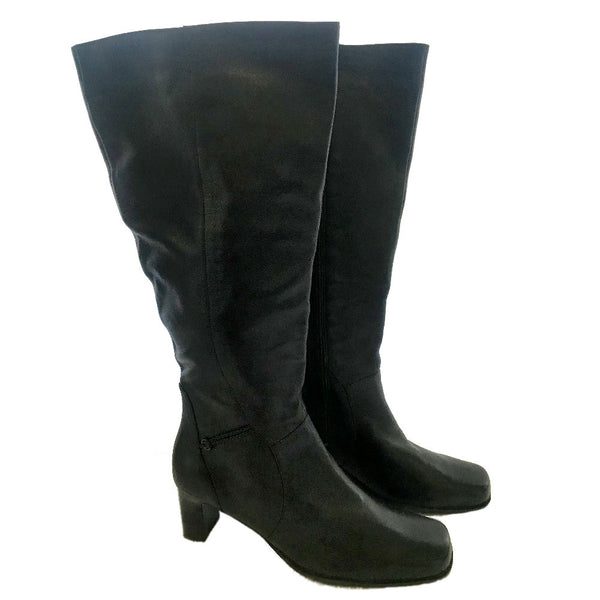Blondo Women Black Leather Boots-The Liquidation Club