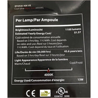 4 x Dimmable Led PAR38 Lamp V8 -Cool White