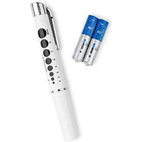 4 x Reusable Medical Pocket Penlight Flashlight with Pupil Gauge LED Bulb -White-The Liquidation Club