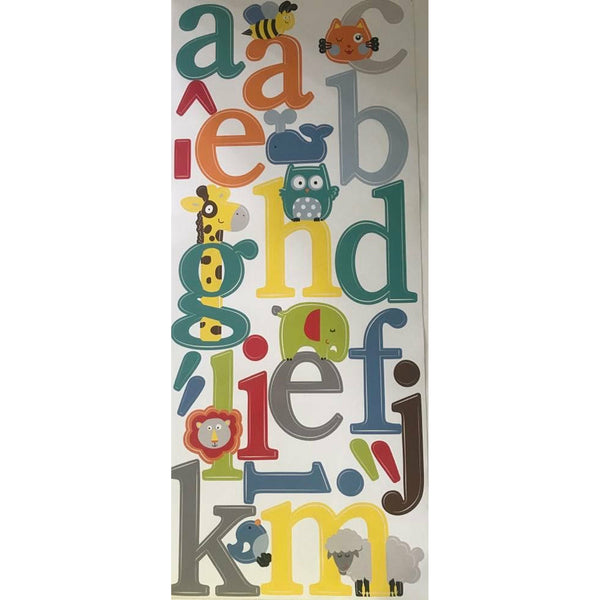 Sticker mural alphabet français animal Adzif