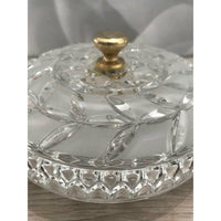 Vintage Lead Crystal Covered Candy Dish