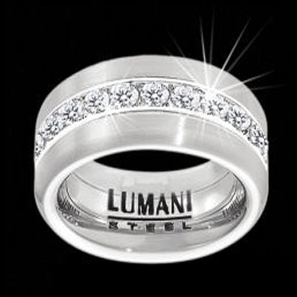 Lumani Stainless Steel Ring with stone 6.75-Wedding Ring Band-The Liquidation Club