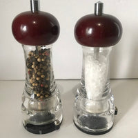 Trudeau 7-inch Acrylic & Wood Salt and Pepper Grinder Set