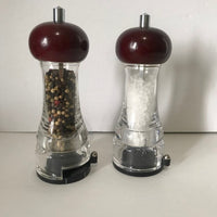 Trudeau 7-inch Acrylic & Wood Salt and Pepper Grinder Set