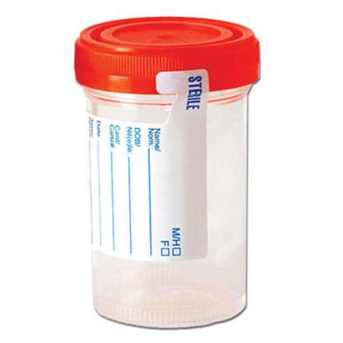 Gobelet stérile pour prélèvement d'échantillons - 90 ml 100 / sachet