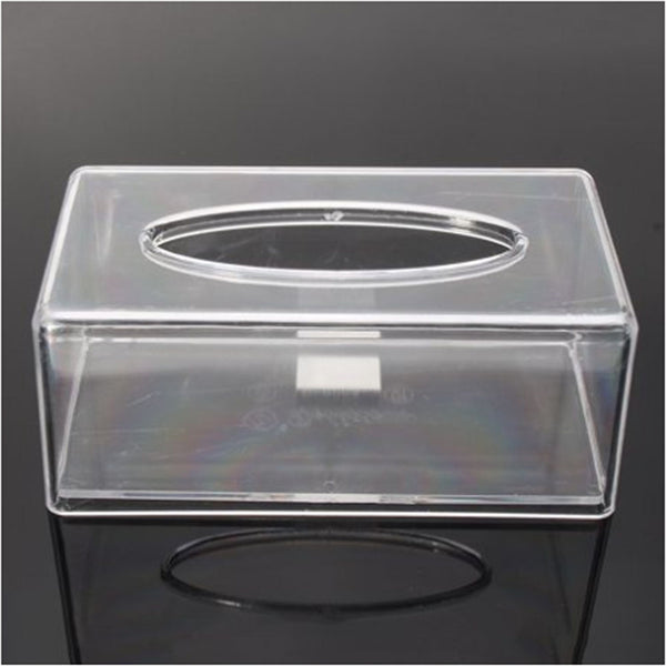 Tissue Box Cover Rectangle, Modern Clear Acrylic-The Liquidation Club