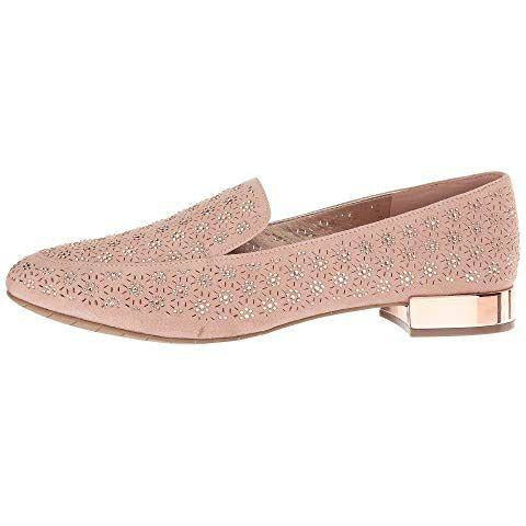 Kenneth Cole REACTION Women's Shoes Jet Time Slip on Loafer with Metallic Heel Flat- Pink-The Liquidation Club
