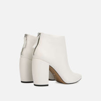 Kenneth Cole Designer Alora Leather Women Boots -White-The Liquidation Club