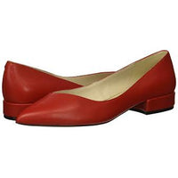 Kenneth Cole New-York Ames Pointy Toe Leather Flat Shoe - Red