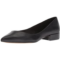 Kenneth Cole New-York Ames Pointy Toe Leather Flat Shoe -Black-The Liquidation Club