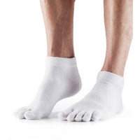 ToeSox Sport Perfdry Light Weight Ankle Socks, White, Small