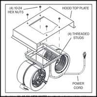 Blower Install Kit-D - Hood Top Plate for 814421 Blower