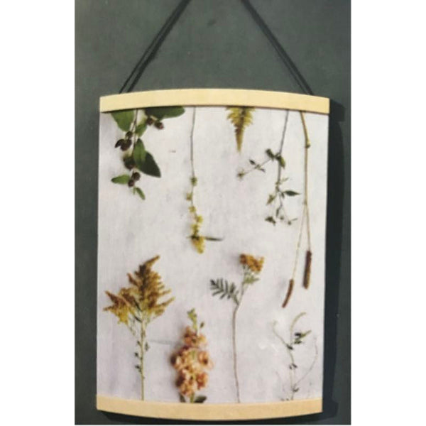 Wall Art Canvas Poster With Wooden Rod 15x18 - Floral Composition-The Liquidation Club
