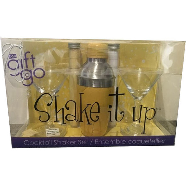 Cool Shaker Cocktail Gift Set, Glass - Shaker -Salt- Sugar