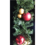 Guirlande de Noël traditionnelle en boules rouges et dorées de 3 pieds