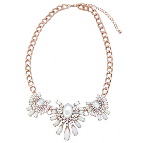Necklace, White / Rose Gold-The Liquidation Club