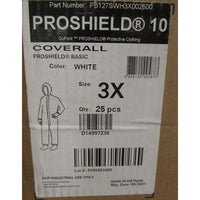 DuPont™ Proshield 10 Coveralls With Attached Hood, 3XL, White, Pack Of 25-The Liquidation Club