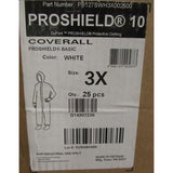 DuPont™ Proshield 10 Coveralls With Attached Hood, 3XL, White, Pack Of 25