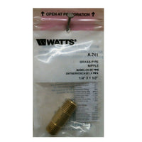 Watts A-741, raccord de tuyau en laiton, 1/4 po
