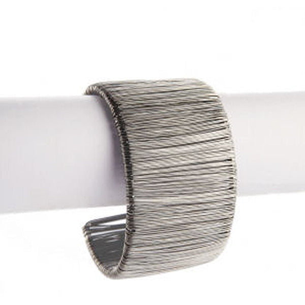 Silver Wire Cuff Bracelet-The Liquidation Club